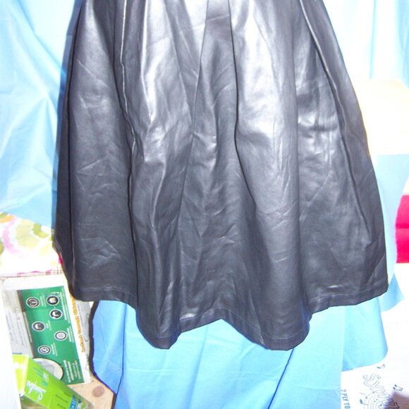 Who What Wear Pleather Skirt - Black Sz 12 - Picture 3 of 6